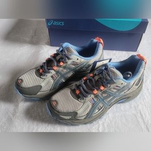 *NEW with tags* Asics Gel-Venture Running Shoe, Gray/Blue/Orange, Size 7.5